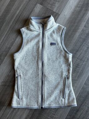 Patagonia Women's Better Sweater Vest Heather Gray Fleece Full Zip Size XS